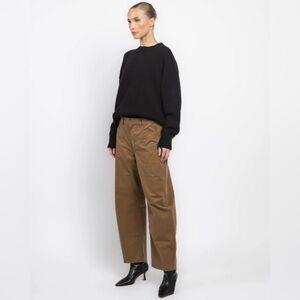 Nili Lotan Tribeca Pant in Coffee Sz 4 Barrel